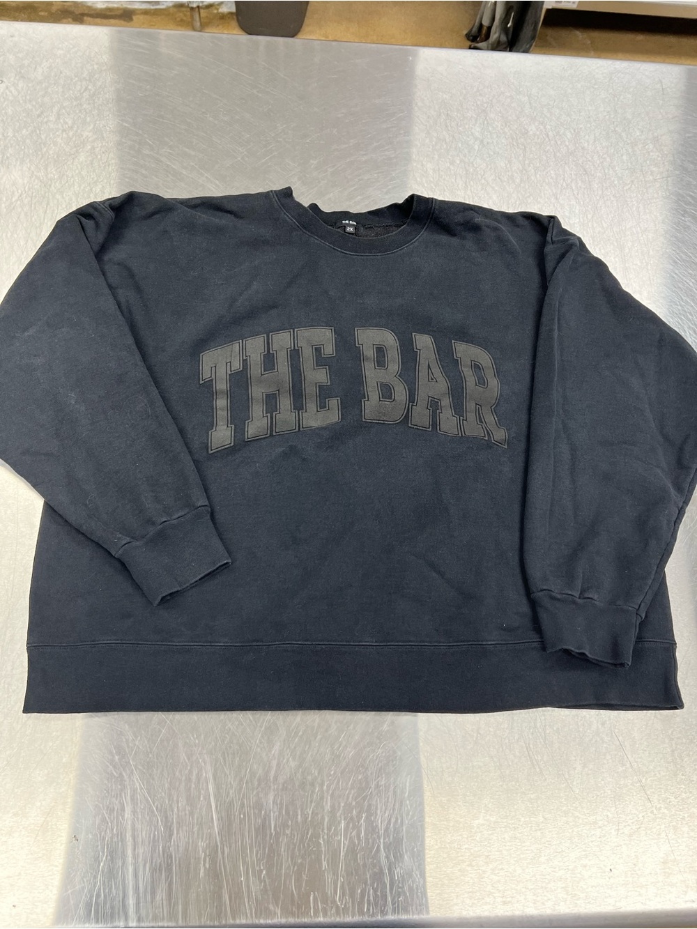 'THE BAR' Two Tone Black Crewneck Sweatshirt Men’s 2X